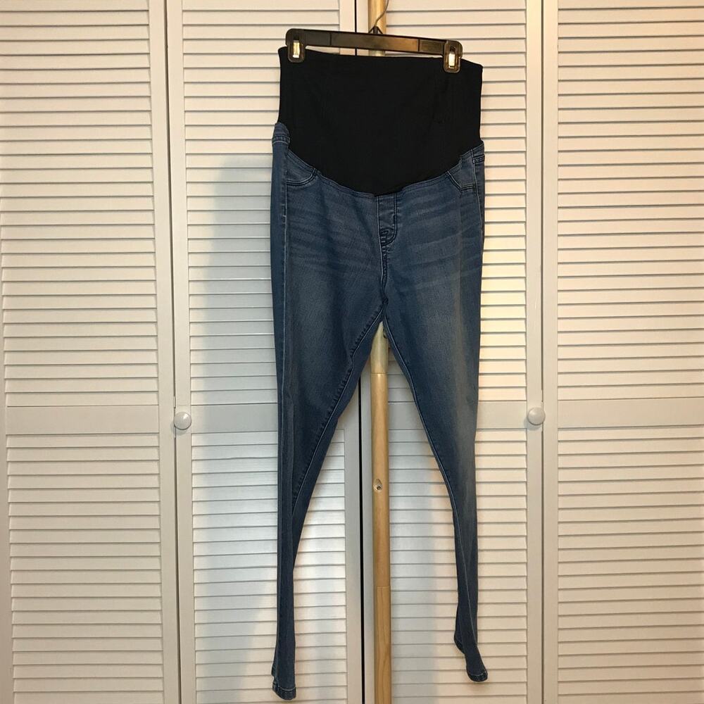 Isabel Maternity Blue Denim Jegging Tapered Jeans 12